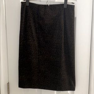 Leopard print pencil skirt
